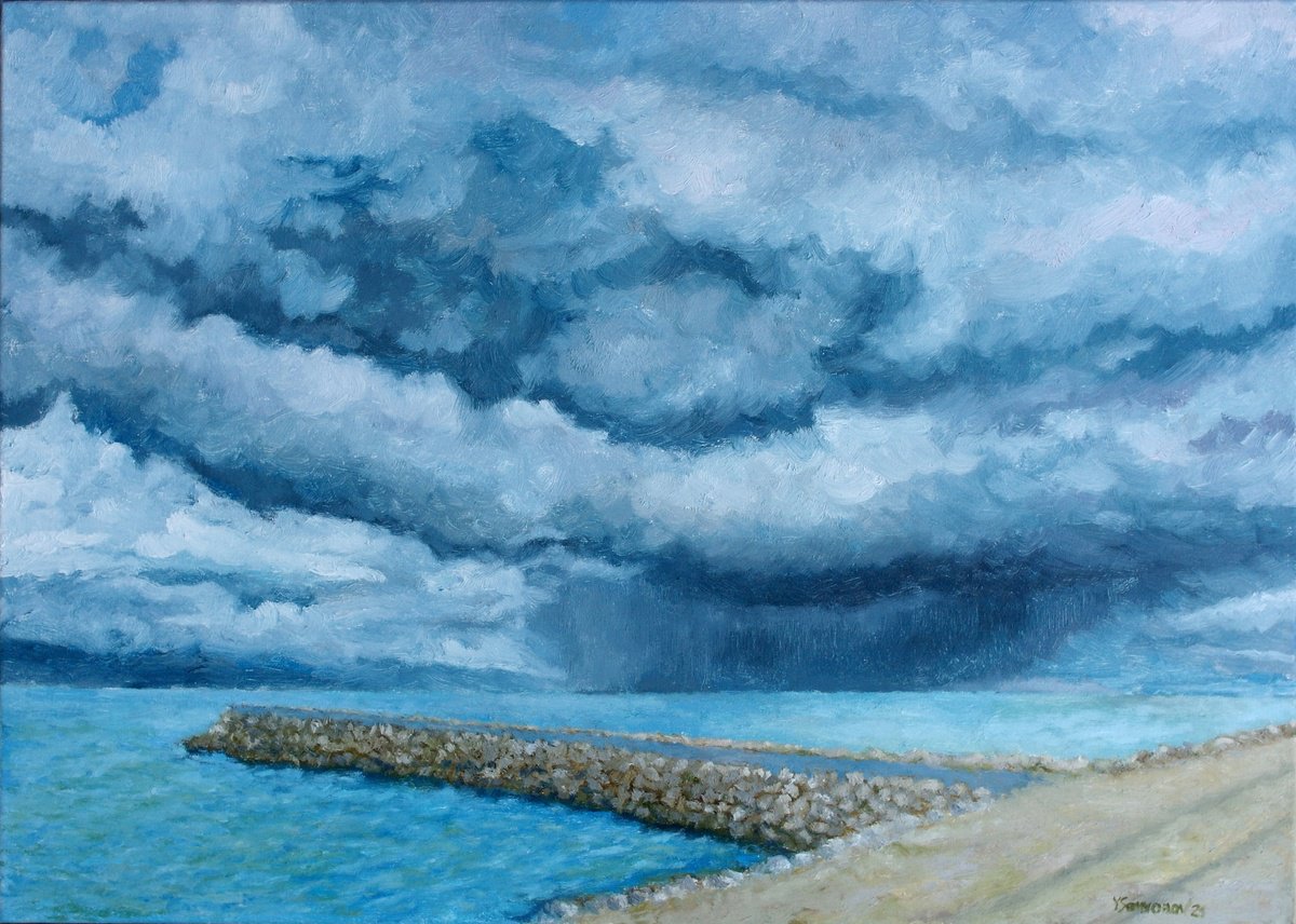 Seascape - Before The Storm. By Juri Semjonov, 28 X 20, Artwork For Sale On Artfinder