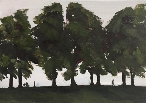 'Figures and trees, Edinburgh'