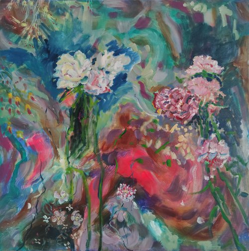 Cosmos Roses by Linda Clerget