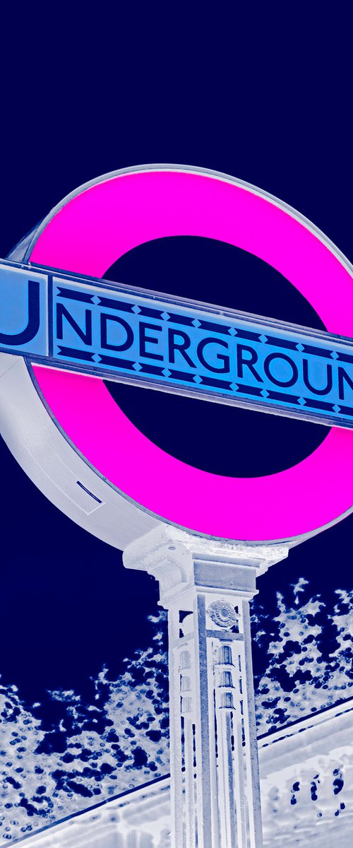 Underground Sign : 2021 NOV   1/20  24" X 16" by Laura Fitzpatrick
