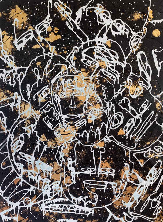 Gold Inside Me - Black Painting