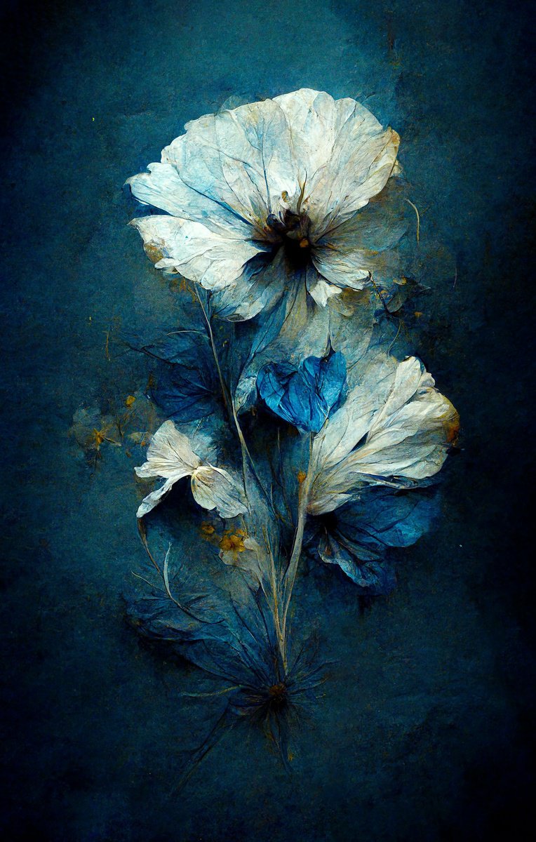 Botanical Painting By Teis Albers, 24 X 39", Floral Decay Ix, Original Artwork