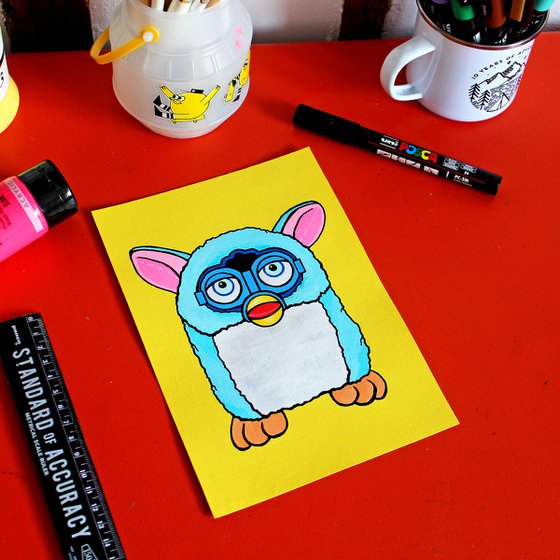 Furby Toy A5 Pop Art Painting