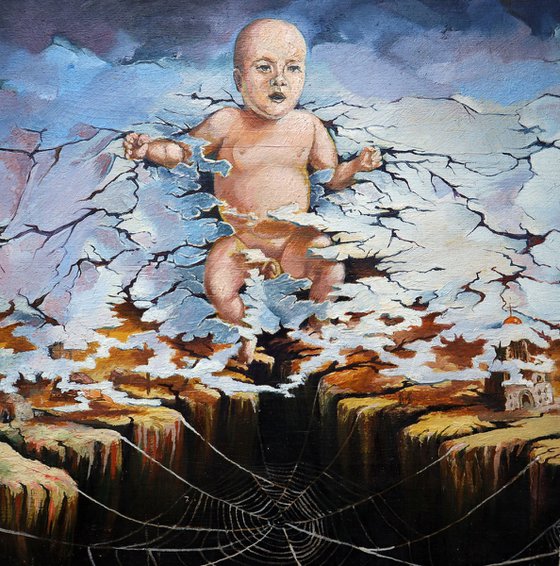 “The Exodus”Triptych on Wood