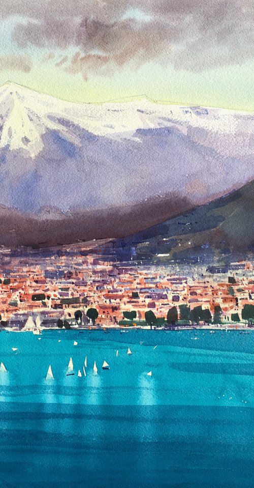 Winter day. View of the city of Fethiye, Turkey by Andrii Kovalyk