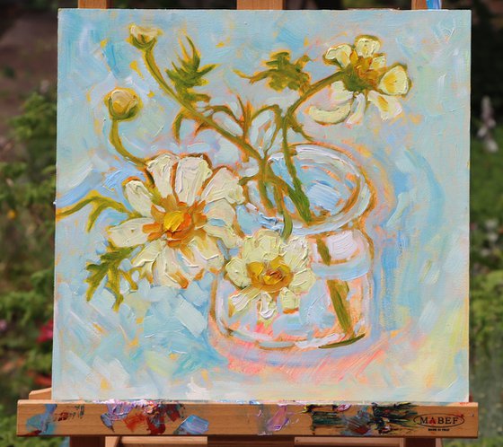 Spring Garden Flowers #4 In a Jam Jar
