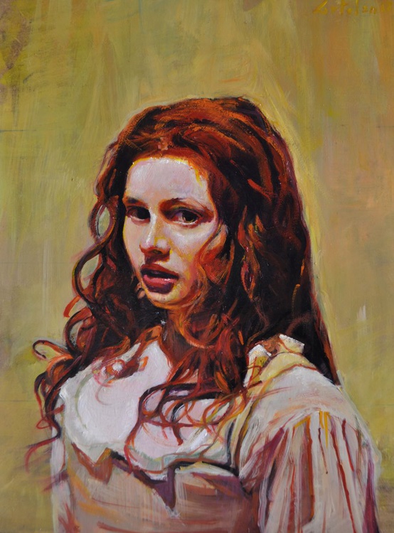 Red Hair 2017 Oil Painting By Marco Ortolan Artfinder