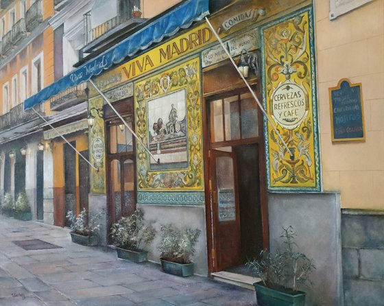 Viva Madrid-Bar- 73x92 cms