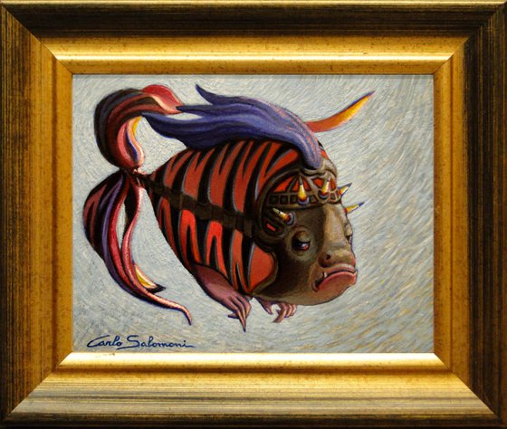 DARK TATTOO FISH -(framed).