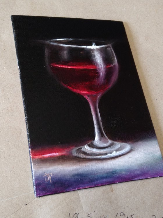 Glass of Red, still life