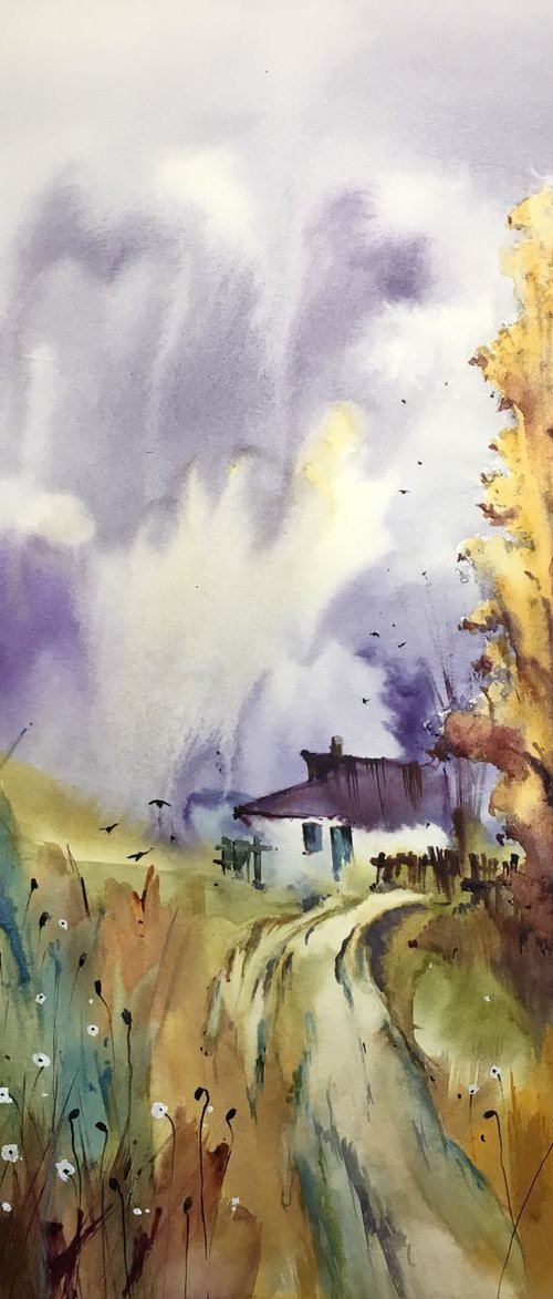 Watercolor "Autumn” by Iulia Carchelan