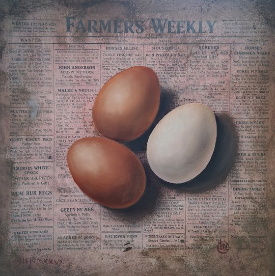 Farmhouse Chronicle Three Farm Eggs