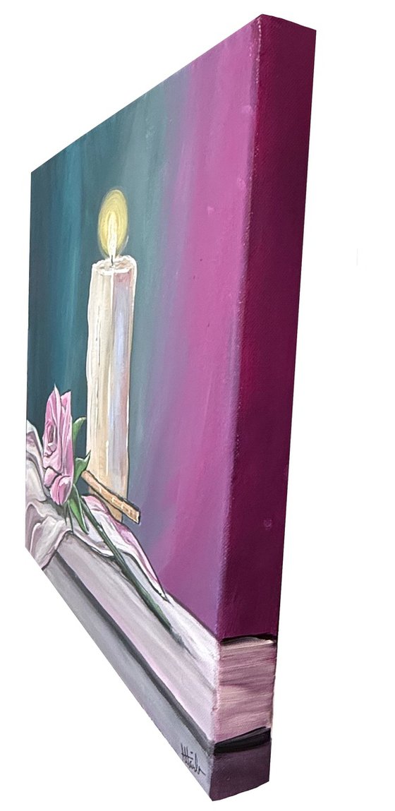 Candle With Rose