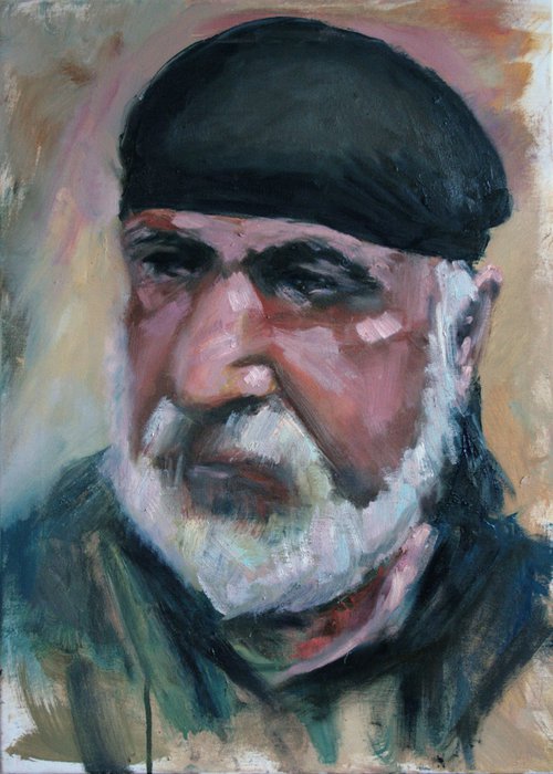 Portrait of a Man /  ORIGINAL PAINTING by Salana Art Gallery