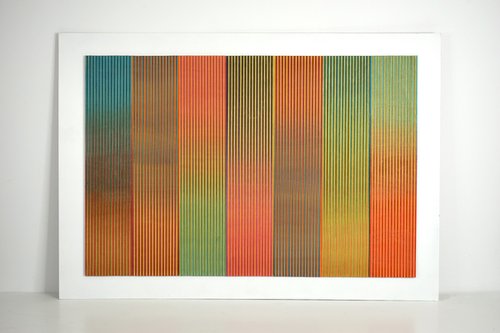 Seven Panel Stripe Colour Study by Amelia Coward