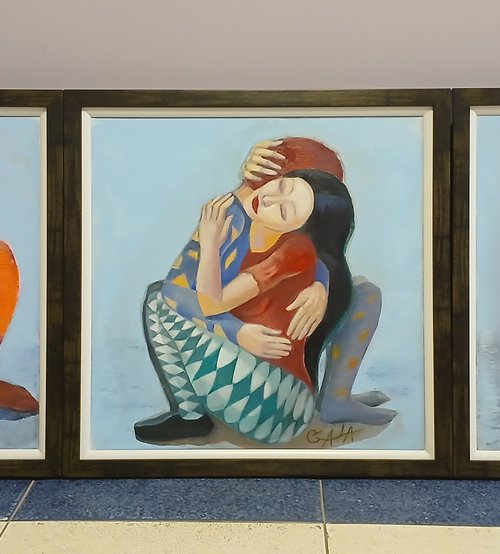 Hugs- triptych by Galya Koleva