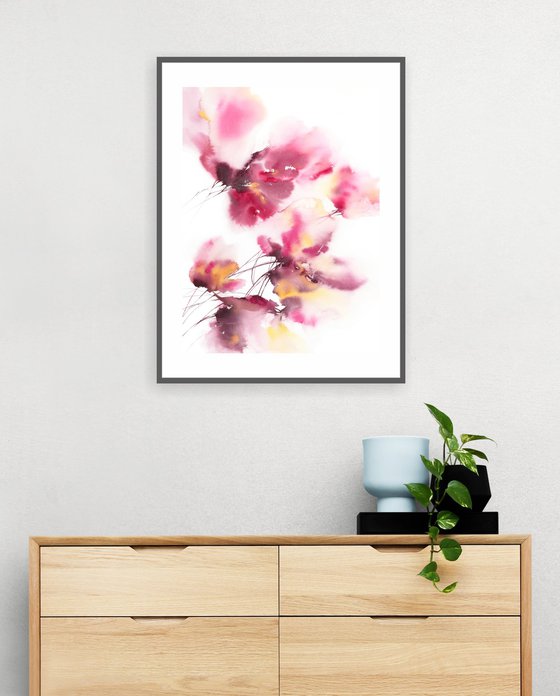 Bright abstract flowers