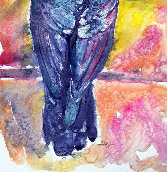 Crow in autumn