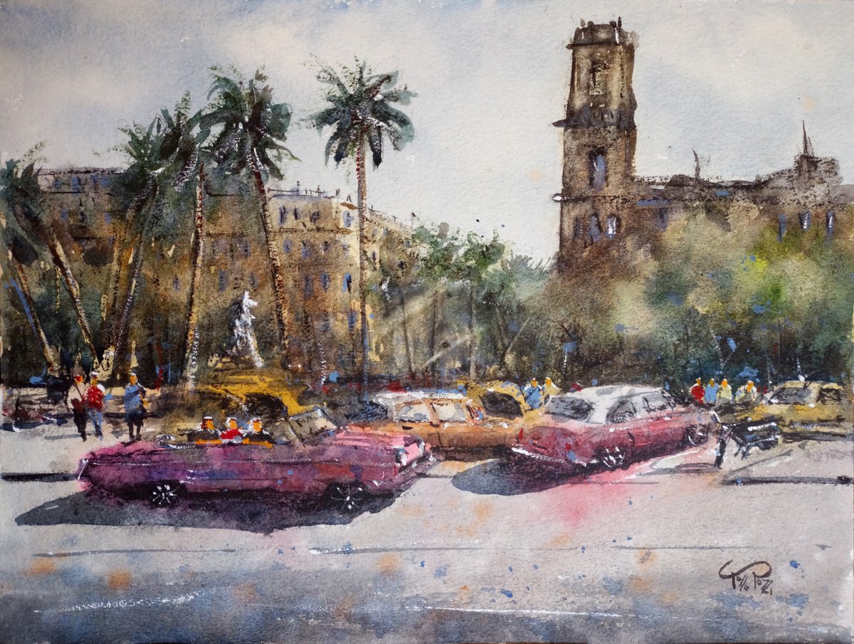 Old cars in Havana by Tollo Pozzi