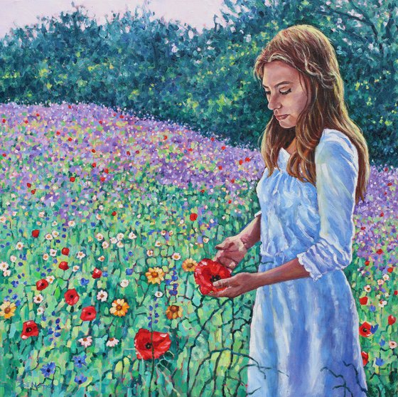 Summer Dreaming - girl in meadow