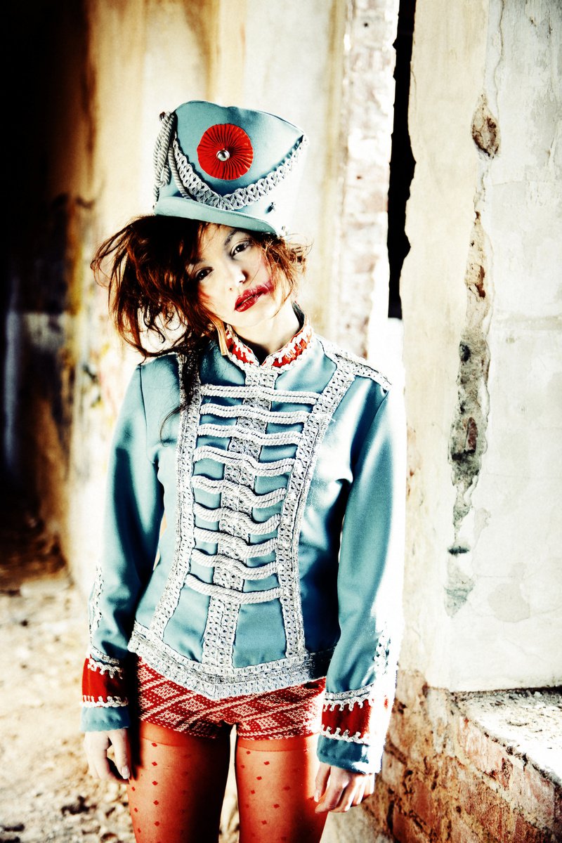 Surrealistic Portrait Photograph By Tabita Pietsch, 22 X 32", Too Much Red, Original Artwork