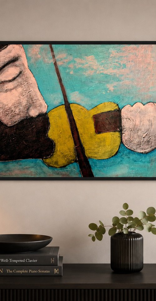 My fiddle II (40cm x 30cm x 1.6cm) by Zhana Viel