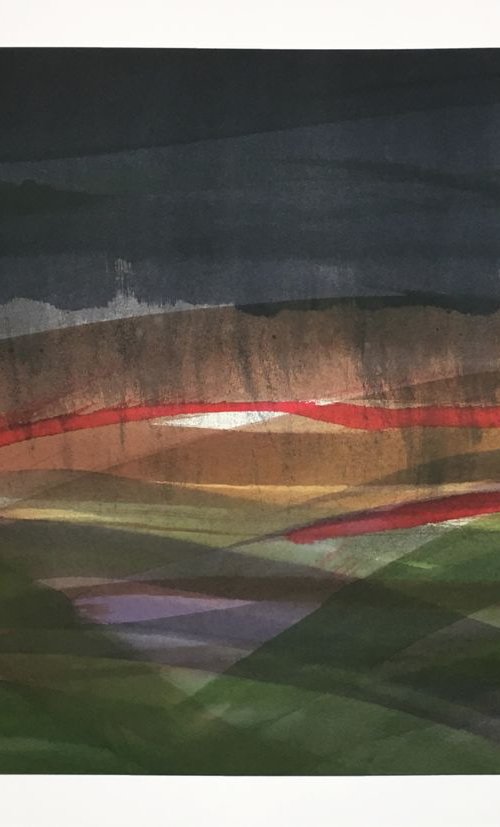 'Upland storm 1'  large painting by Kevin Harper