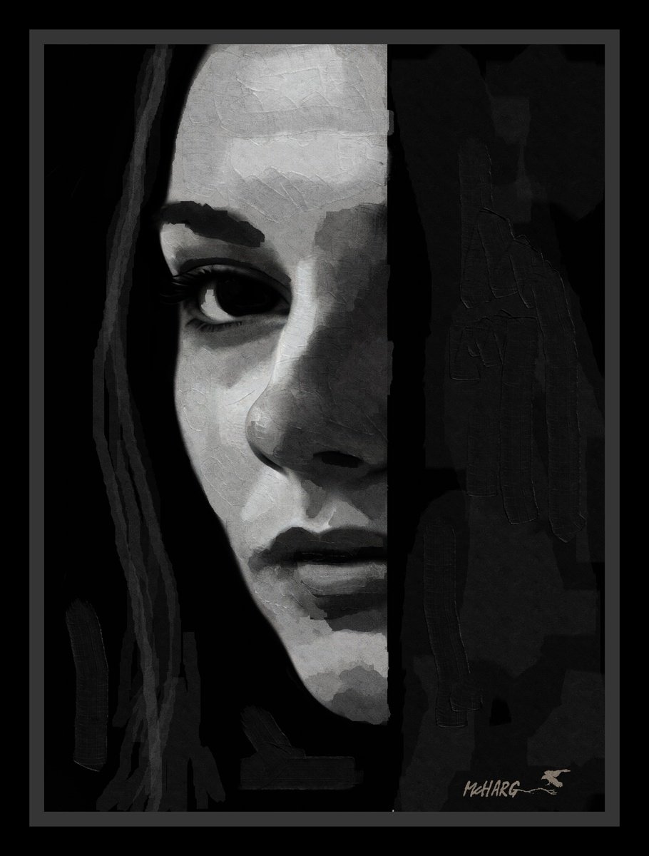 Impressionistic Portrait Painting By Joe Mcharg, 24 X 31, Fearful Of The Future 1926, Original Artwork