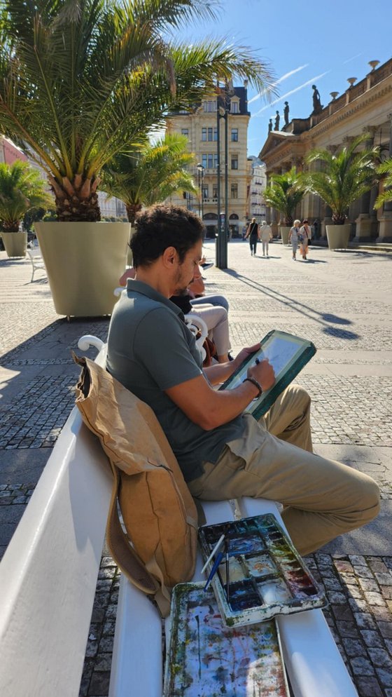 Painting in Karlovy Vary