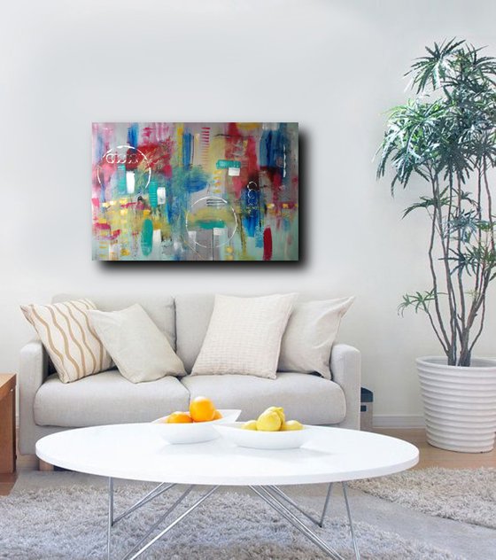 large paintings for living room/extra large painting/abstract Wall Art/original painting/painting on canvas 120x80-title-c355