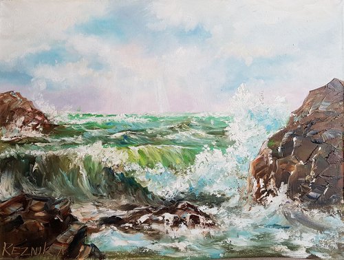 Seascape with Valeria Lisogor 30*40cm by Anna Reznik