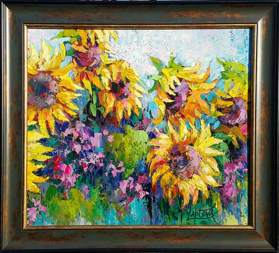 Sunlit Sunflowers