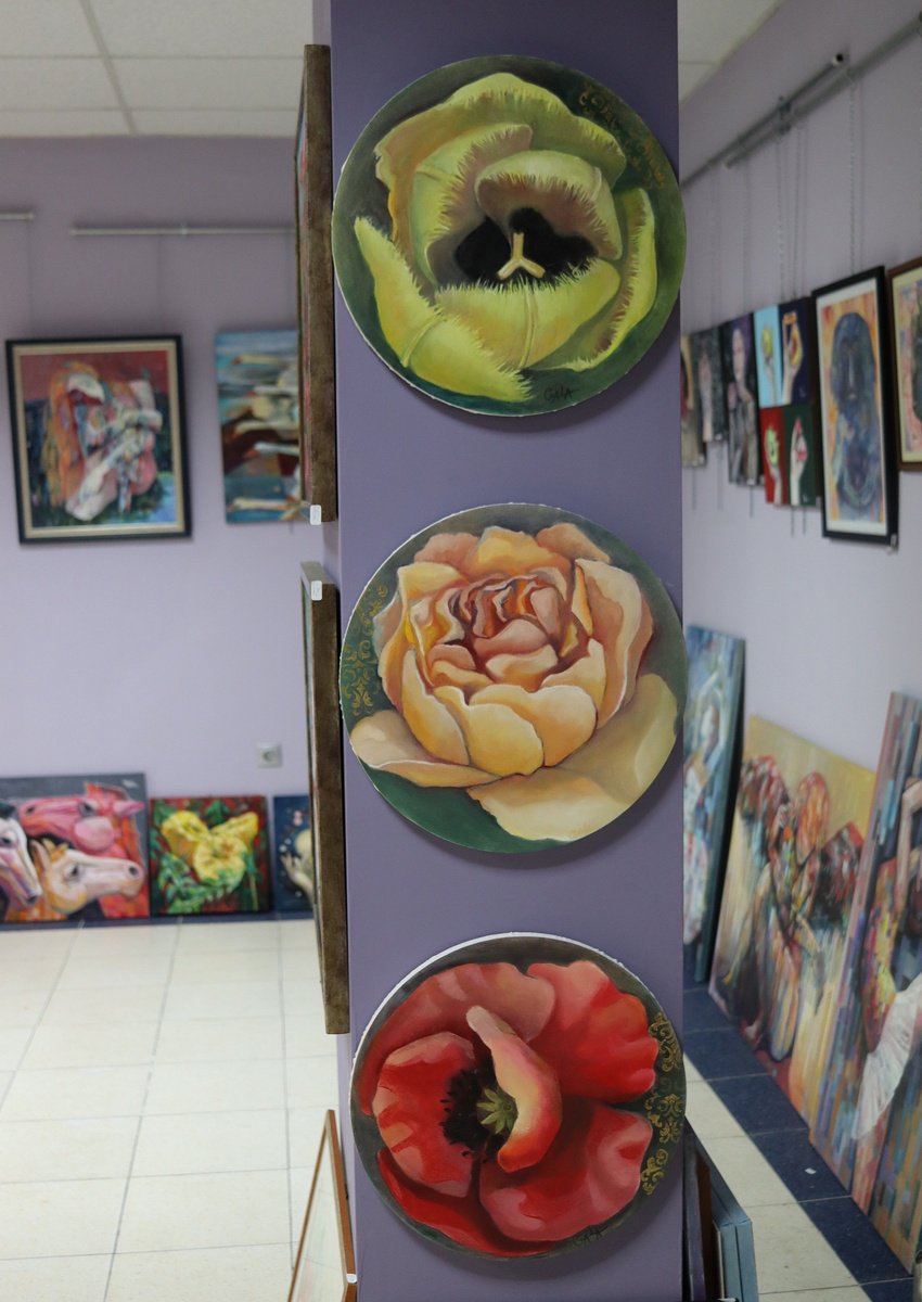 Expressive Oil Painting , My Flowers By Galya Koleva, 47 X 16, Artwork For Sale On Artfinder
