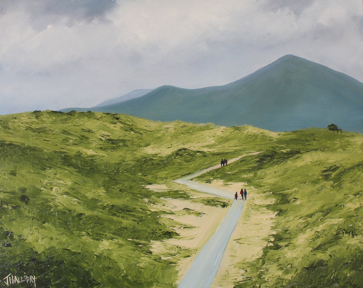 Impressionistic Landscape Oil Painting By John Halliday, 20 X 16, Murlough Boardwalk, Original Artwork