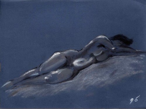 Royal Blue Nude 08 by Gennadi Belousov