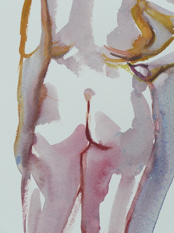 Standing female nude