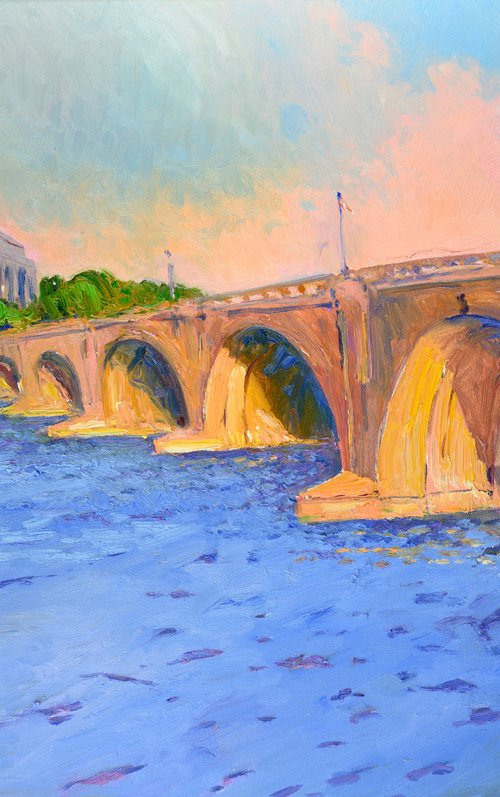 Arlington Memoria Bridge in Washington Dc, Early Evening by Suren Nersisyan