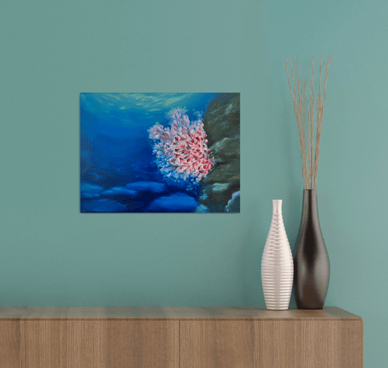 Underwater Sakura, 40 x 30, oil on canvas