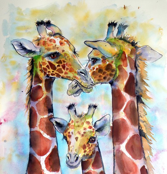 Giraffe family