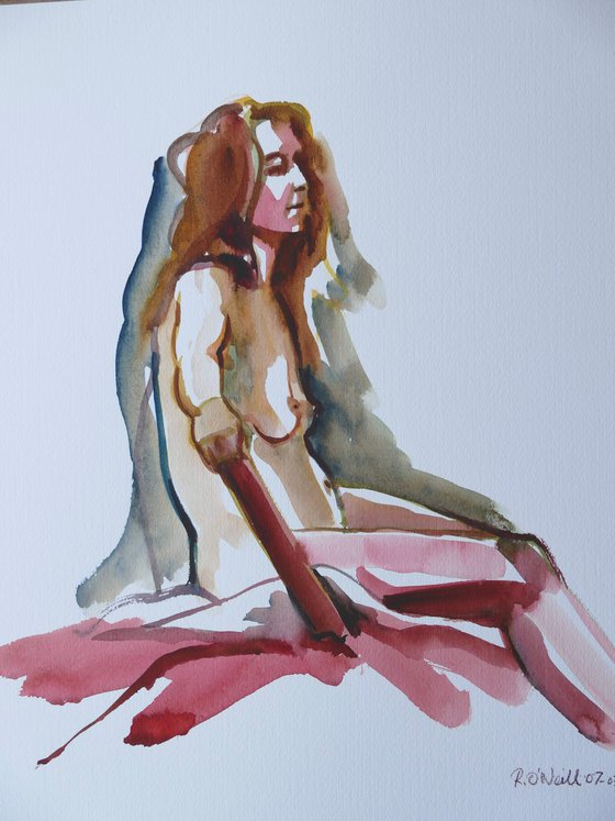 Seated female nude