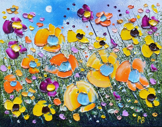 "Summer Meadow Flowers in Love"