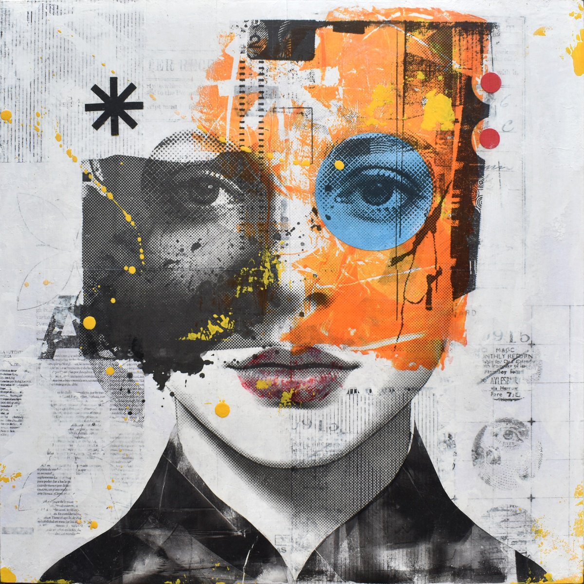 Surrealistic Collage , 326_Abstracted Identity By Manel Villalonga, 16 X 16, Artwork For Sale On Artfinder