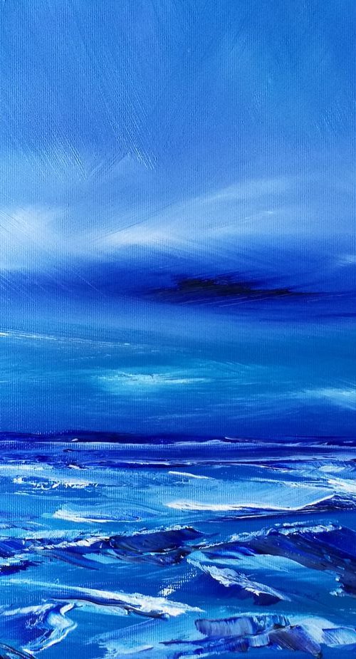 All Blue, Oil Painting, stunning, gorgeous by Mel Graham