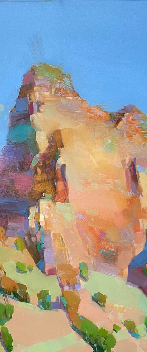 Rock in Sedona, Original oil painting, Handmade artwork, One of a kind by Vahe Yeremyan