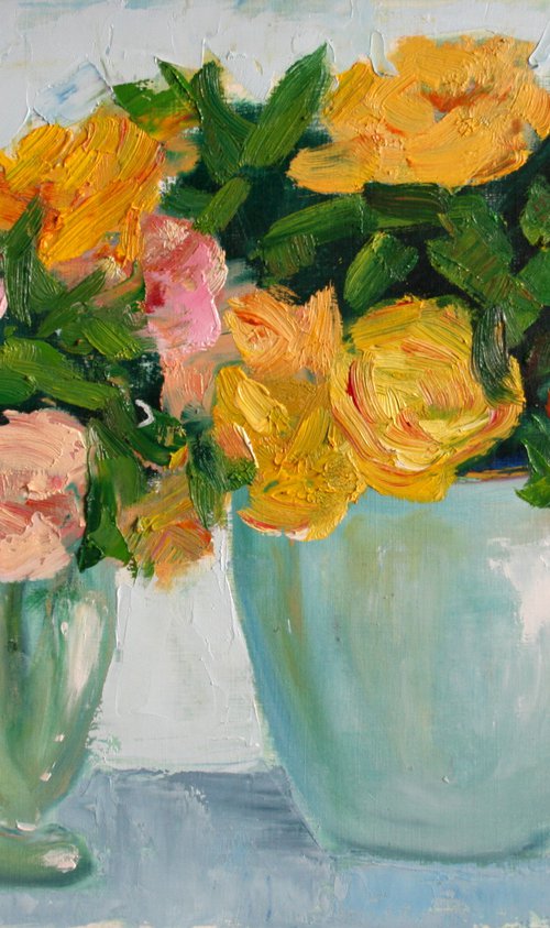 Roses... /  ORIGINAL PAINTING by Salana Art Gallery