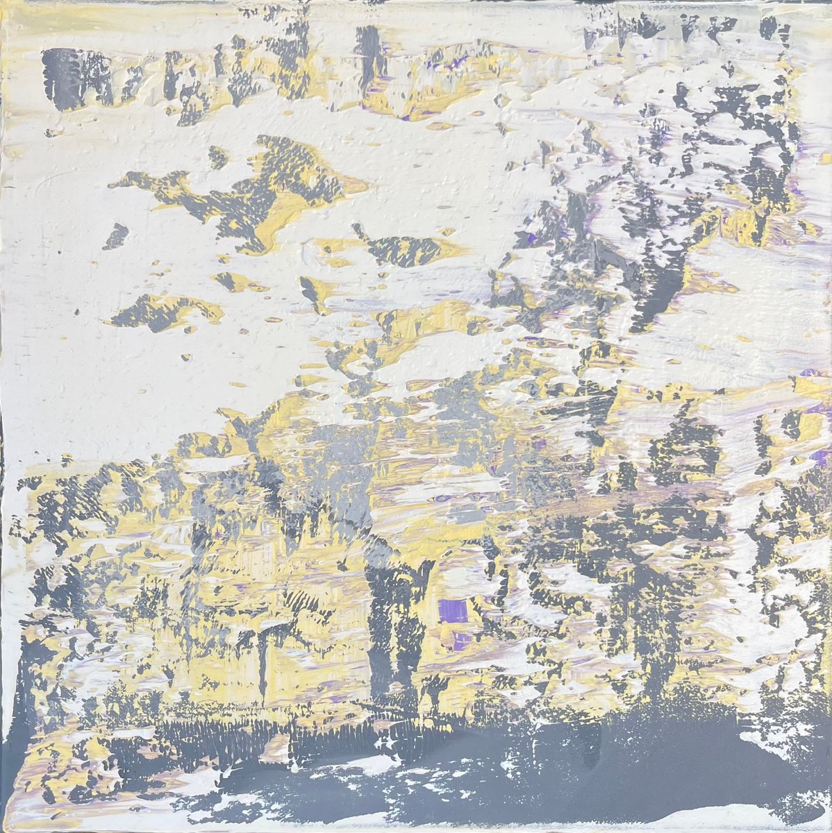 Abstract Oil Painting By Svitlana Andriichenko, 16 X 16", Ghostly Steed, Original Artwork