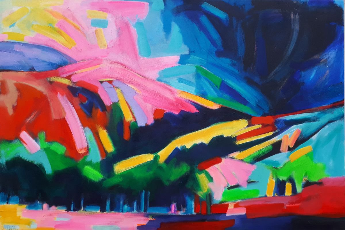 Mountains Of Grasmoor By Frank Barnes, 35 X 24, Artwork For Sale On Artfinder