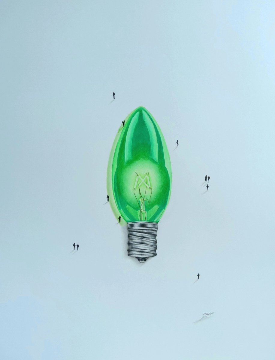 Green Lightbulb by Daniel Shipton