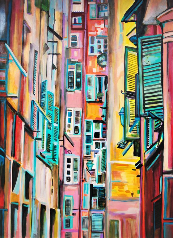 Mediterranean street / 97.7 x 72 cm