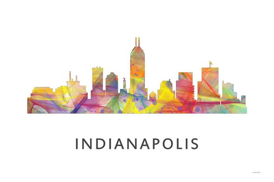 Indianapolis Indiana Skyline WB1
